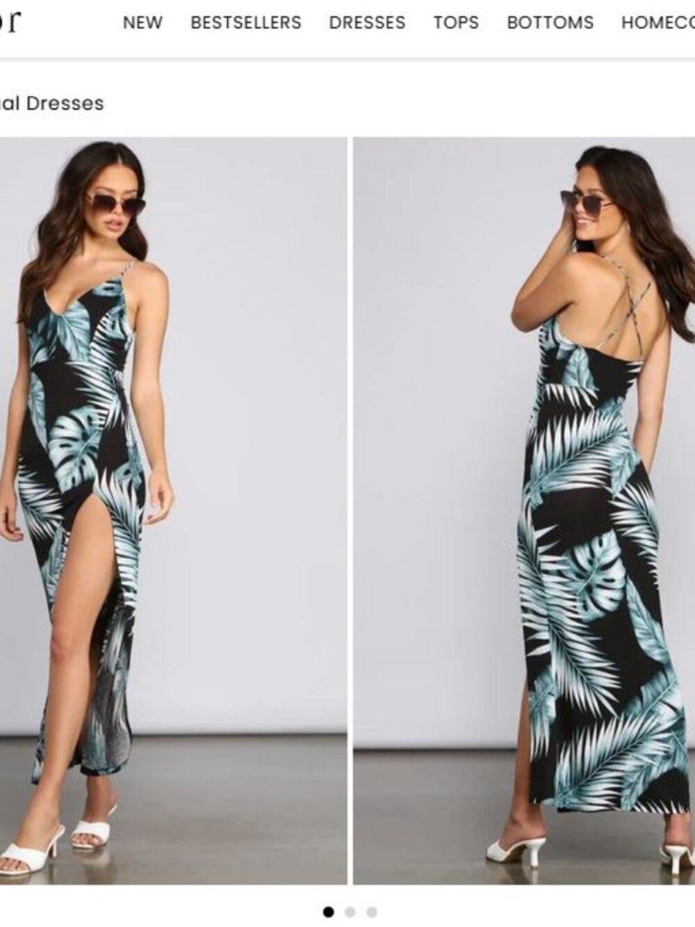 Windsor Major Jetsetter Tropical Print Maxi Dress Size Small -READ FULL DESCRIPT
